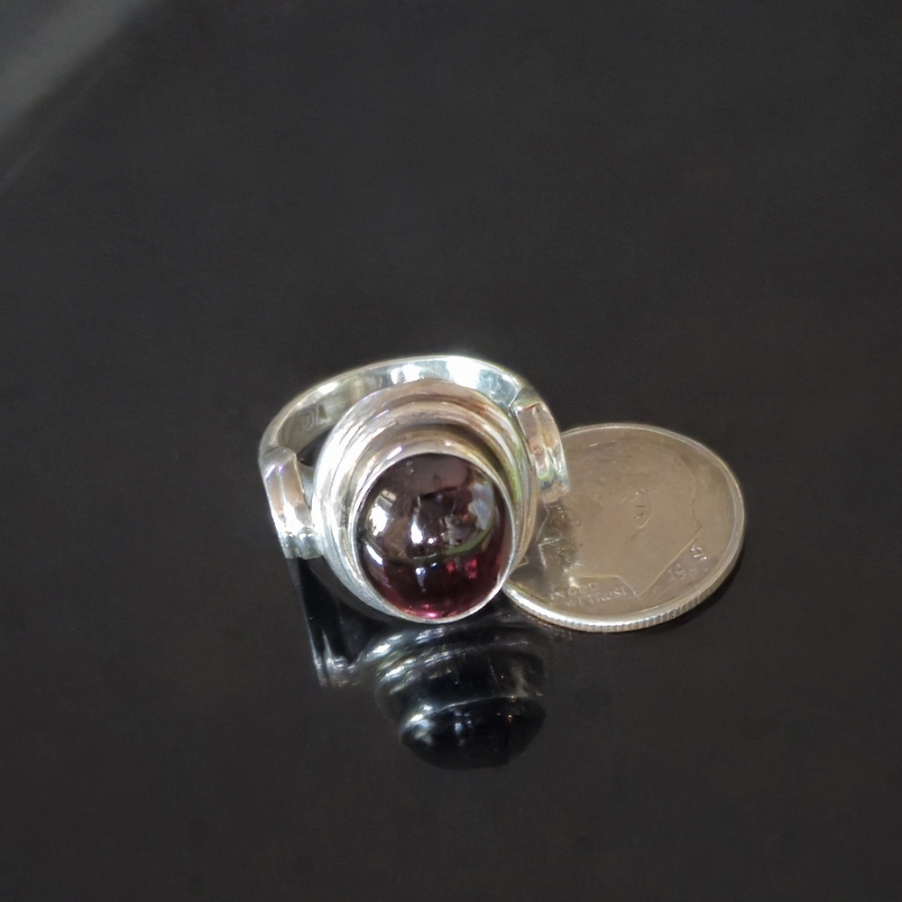 Nicky Butler 925 Sterling Silver Mozambique Garnet Designer Ring Size 6 Vintage - Picture 4 of 15